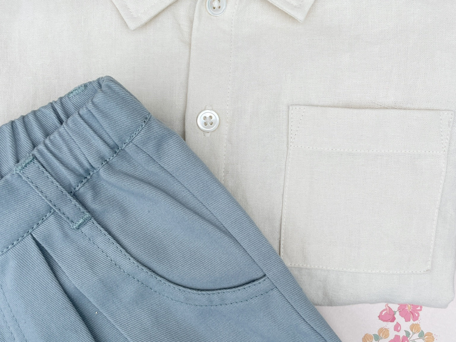 Konges Sløjd A/S WOVEN PANTS ashley blue