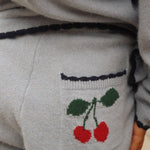 Konges Sløjd A/S KNITTED PANTS blue fog