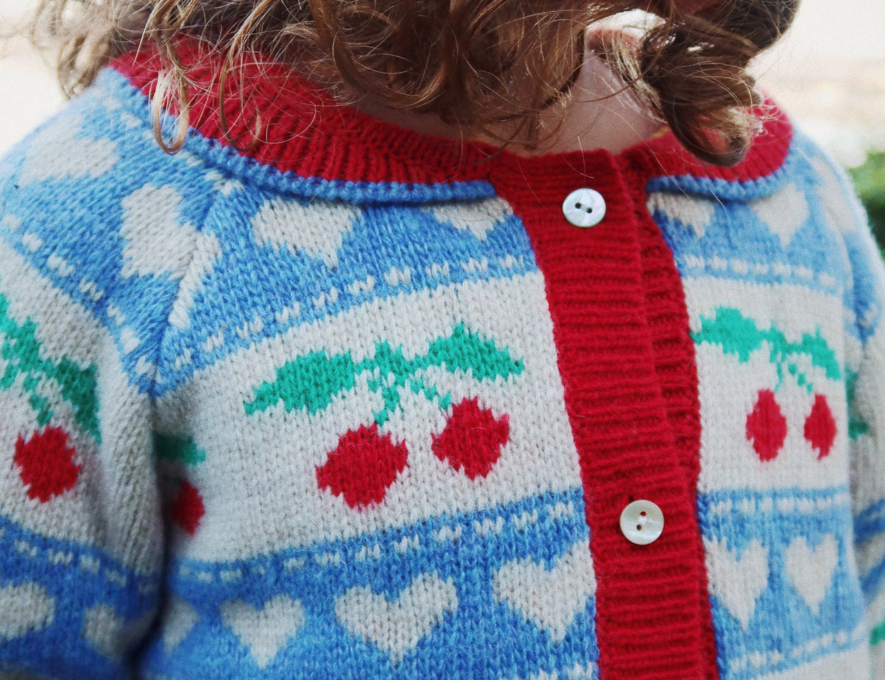 Konges Sløjd A/S KNITTED CARDIGANS cherry stripe