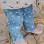 Konges Sløjd A/S WOVEN PANTS boucle blue