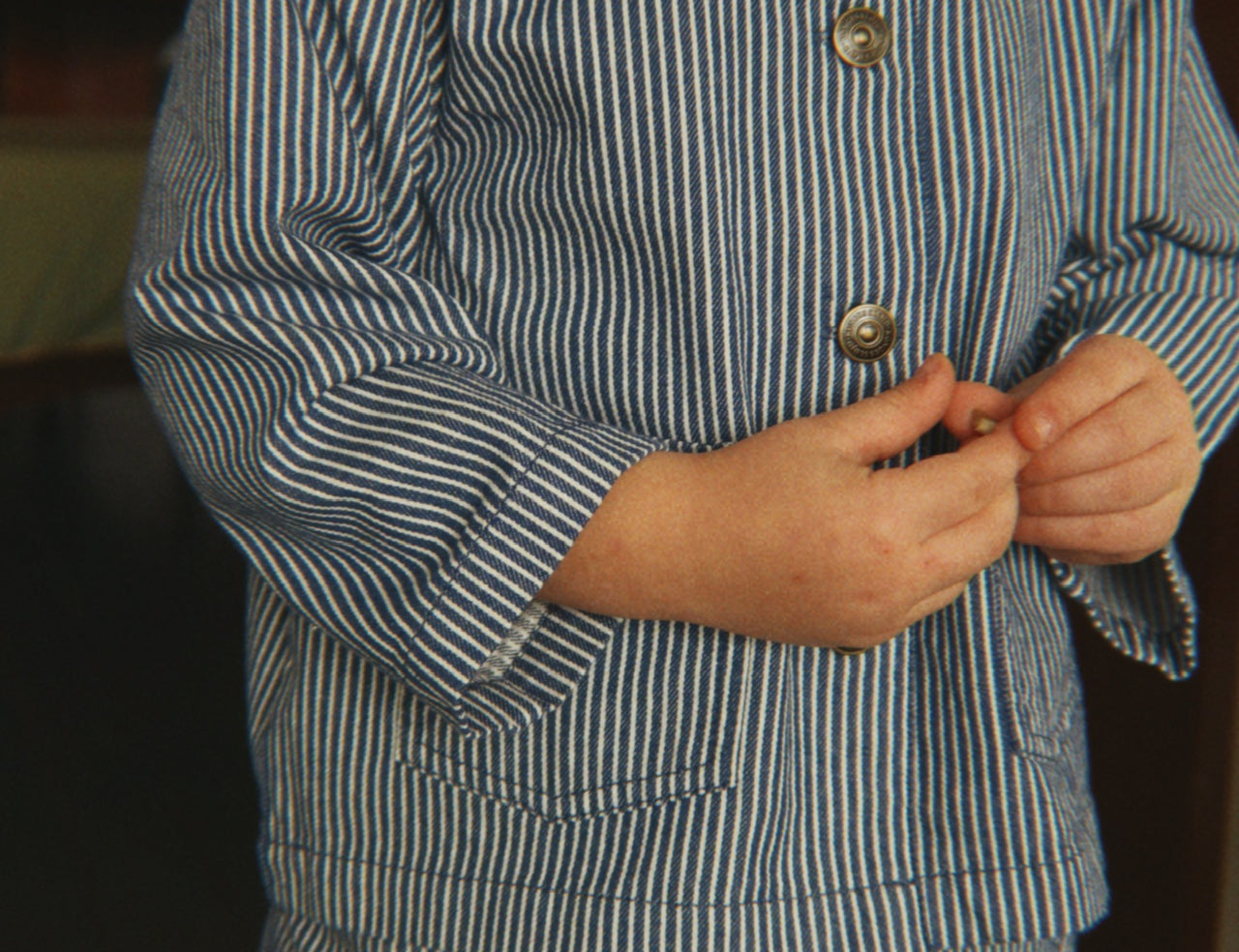 Konges Sløjd A/S WOVEN JACKETS & VESTS blue stripe