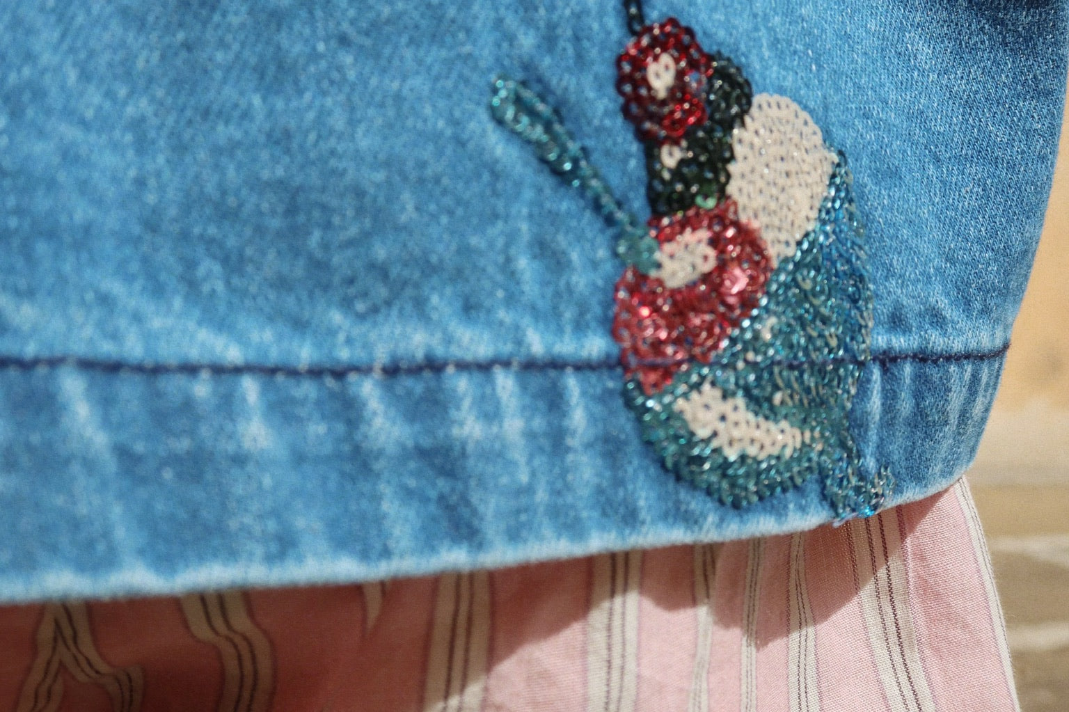 Konges Sløjd A/S WOVEN SHORTS & BLOOMERS basil/orchid/bleu stripe