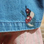 Konges Sløjd A/S WOVEN SHORTS & BLOOMERS basil/orchid/bleu stripe