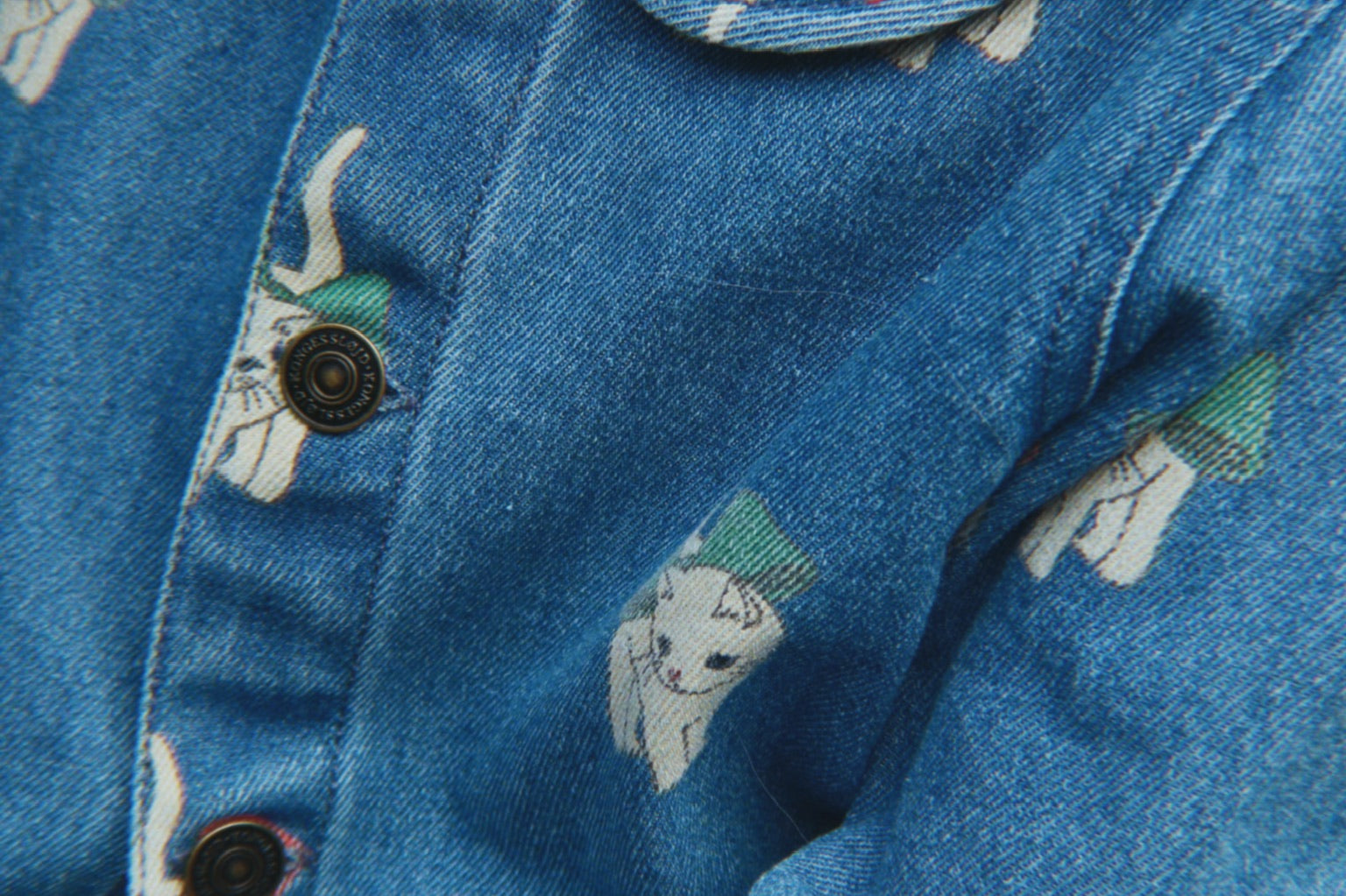 Konges Sløjd A/S WOVEN JACKETS & VESTS bow kitty denim