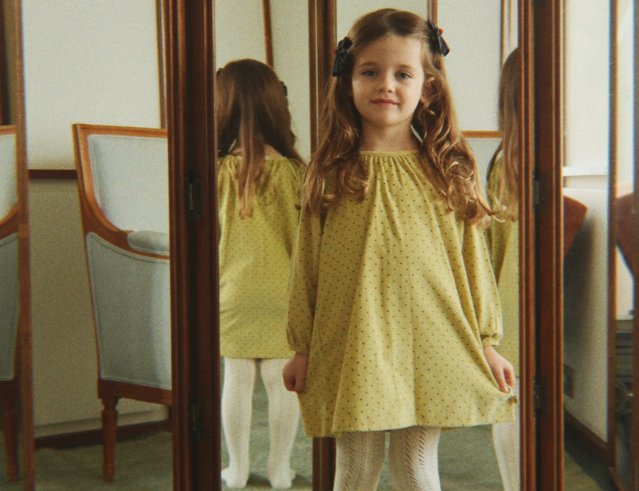 Konges Sløjd A/S WOVEN DRESSES dot leek