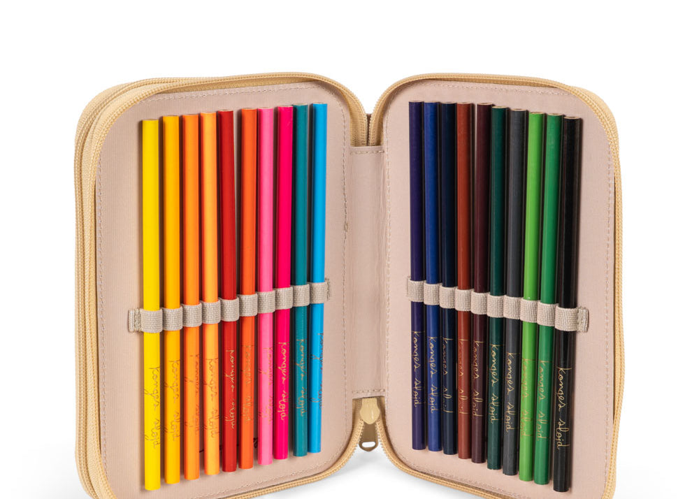 Konges Sløjd A/S PENCIL CASE coeur colorè frappe