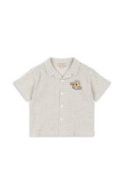 Konges Sløjd A/S WOVEN SHORT SLEEVE SHIRTS stripe bluie