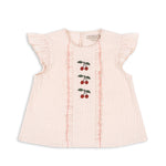 Konges Sløjd A/S WOVEN SHORT SLEEVE SHIRTS peony stripe