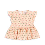 Konges Sløjd A/S WOVEN SHORT SLEEVE SHIRTS cherry pink motif
