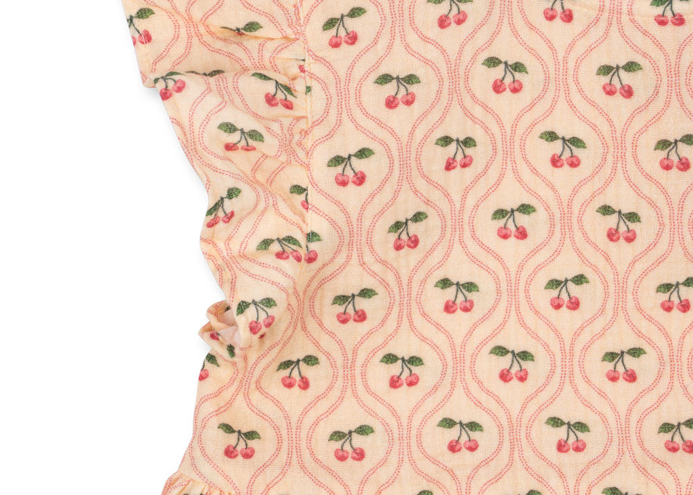 Konges Sløjd A/S WOVEN SHORT SLEEVE SHIRTS cherry pink motif