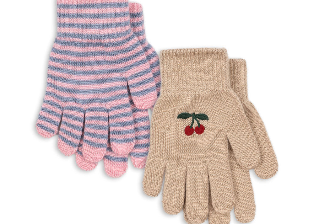 Konges Sløjd A/S GLOVES cherry/stripe