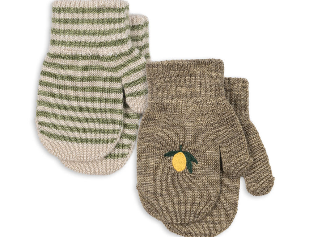 Konges Sløjd A/S MITTENS lemon/stripe