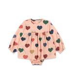 Konges Sløjd A/S WOVEN ROMPERS & JUMPSUITS coeur rose coloré