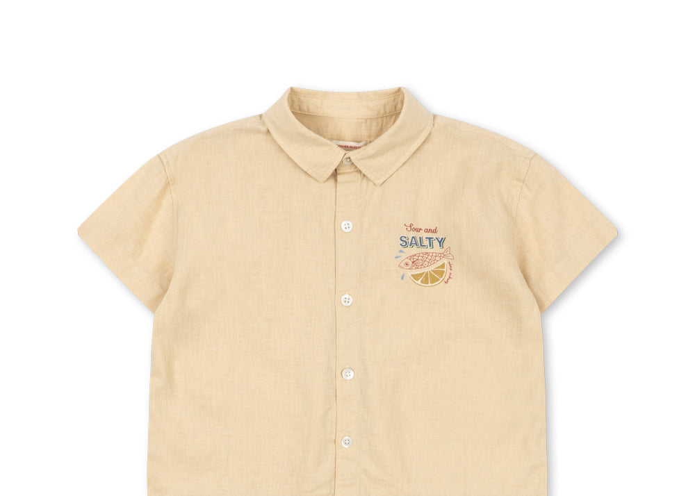 Konges Sløjd A/S WOVEN SHORT SLEEVE SHIRTS sea mist