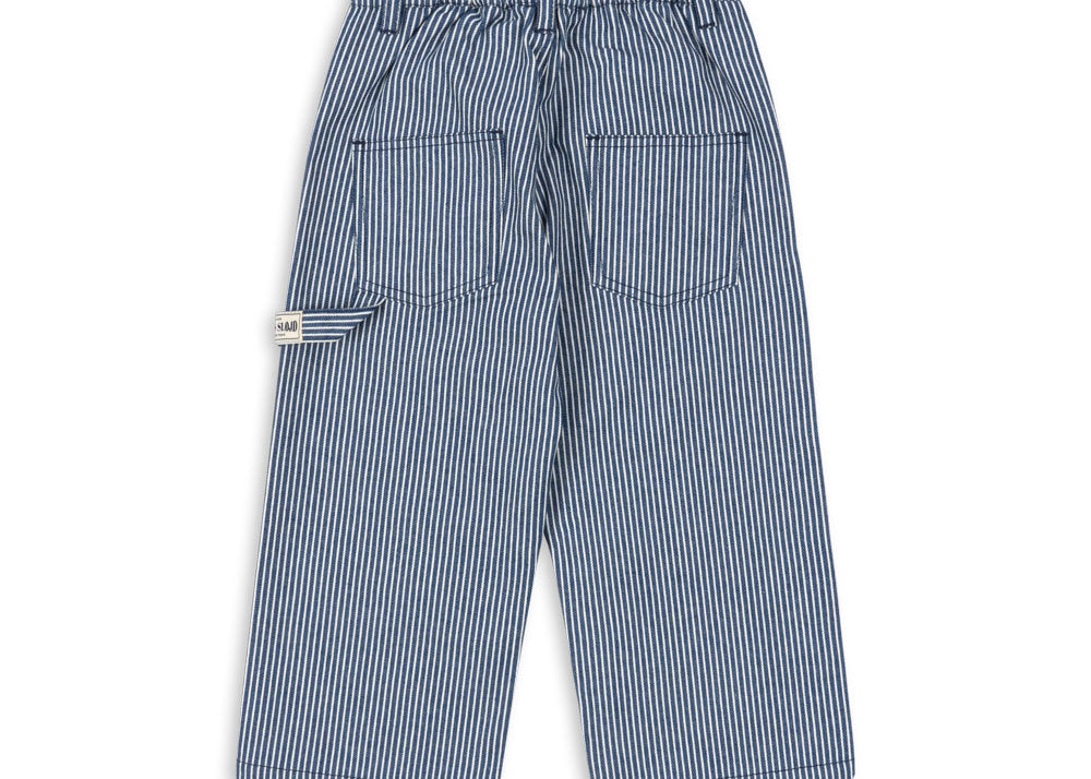 Konges Sløjd A/S WOVEN PANTS blue stripe