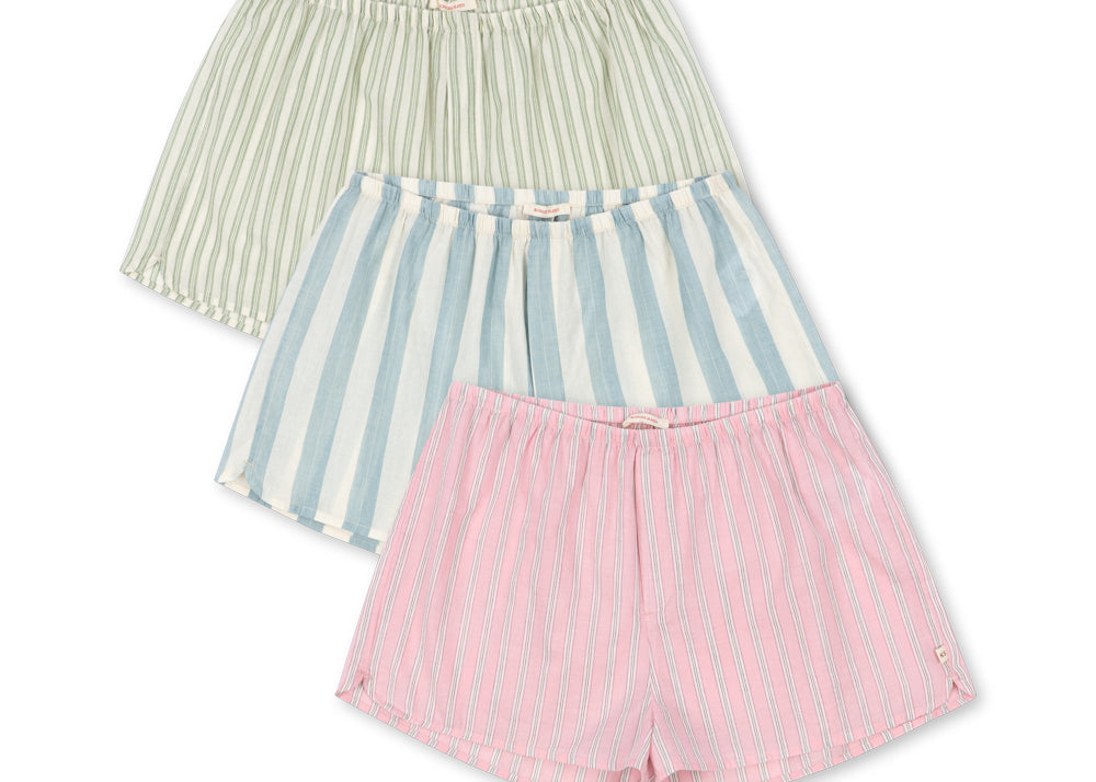 Konges Sløjd A/S WOVEN SHORTS & BLOOMERS basil/orchid/bleu stripe