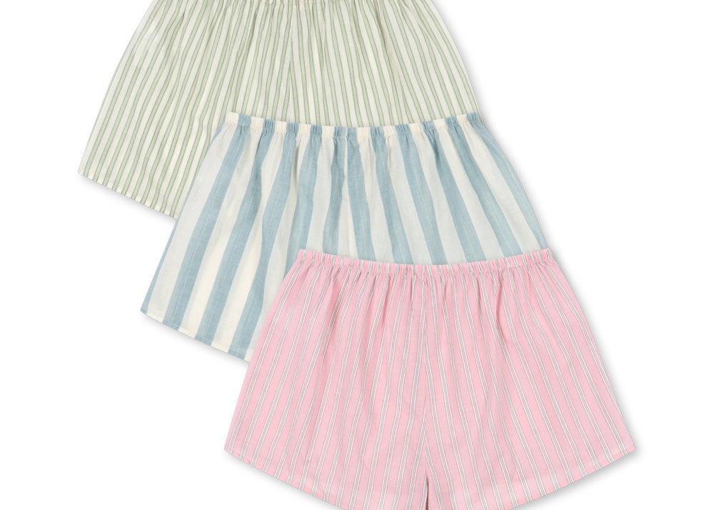 Konges Sløjd A/S WOVEN SHORTS & BLOOMERS basil/orchid/bleu stripe