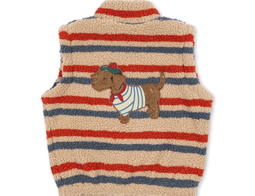 Konges Sløjd A/S TEDDY & FLEECE tangerine stripe