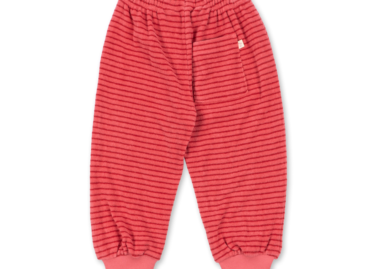 Konges Sløjd A/S JERSEY PANTS cardinal rose stripe