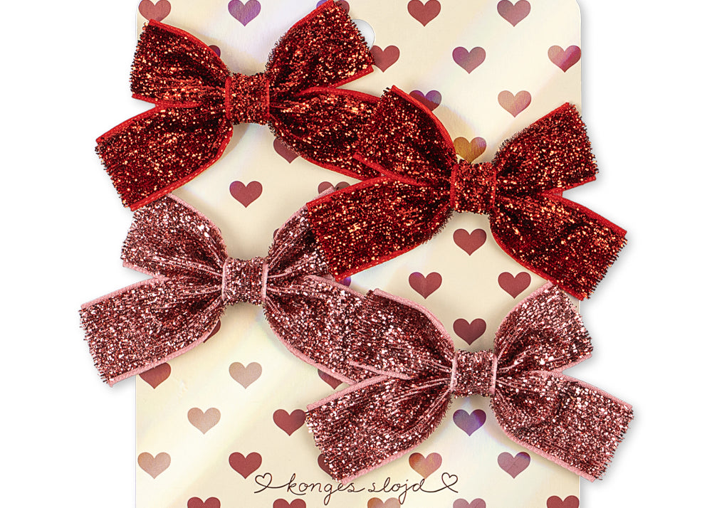 Konges Sløjd A/S HAIR ACCESSORIES red glitter/ rose glitter