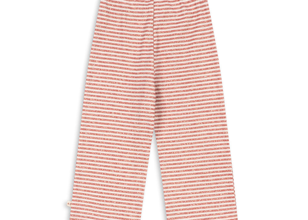 Konges Sløjd A/S JERSEY PANTS rose cream stripe